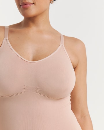 MAGISCULPT Medium Control Seamfree Mid Thigh Bodysuit Almond