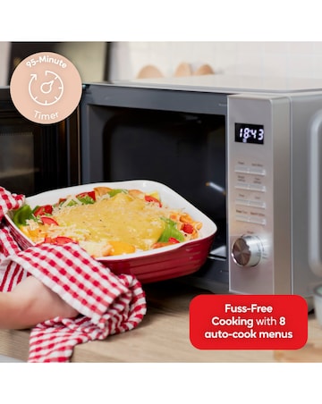Russell Hobbs 23 Litre Silver Flatbed Digital Microwave