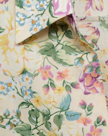 Mango Floral Linen Shirt