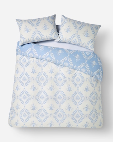 Julipa Stamp Trail Floral Blue Duvet Cover Set