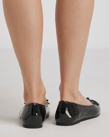 Evar Square Toe Ballerina Shoes - Extra Wide Fit (EEE)