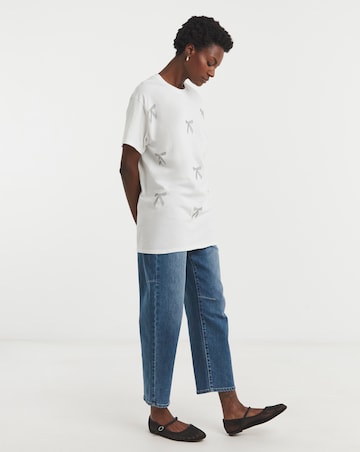 Bow All-Over Embellished T-Shirt