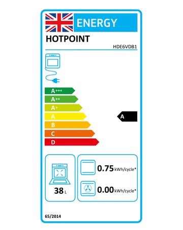 Hotpoint HDE6VDB1 60cm Electric Double Cooker with Multiflow - Black
