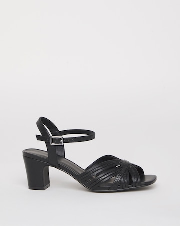 Oak Strappy Block Heel Sandals - Wide Fit (E)