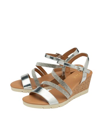 Lotus Goldie Strappy Cork Wedge