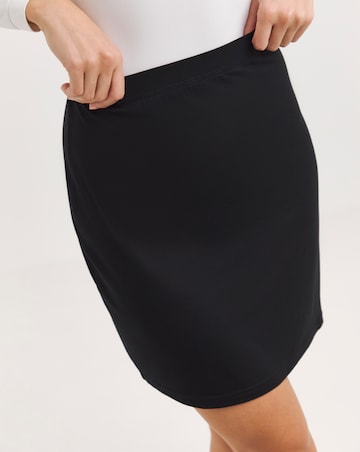 Black Jersey Mini Skirt