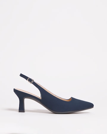 Marina Flexi Sole Kitten Heel Slingback - Wide Fit (E)