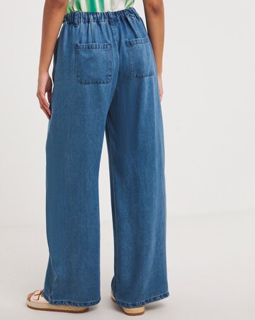 Mid Blue LyocellSoft Wide Leg Jeans