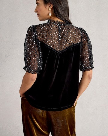 White Stuff Lexi Velvet Top