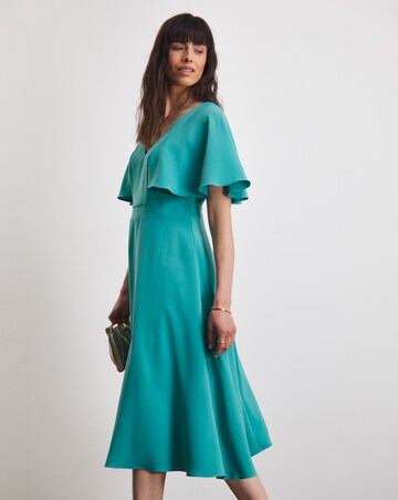 Joanna Hope Green Angel Sleeve Midi Dress JD Williams