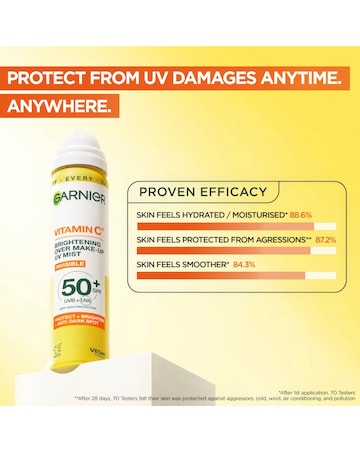 Garnier Vitamin C Brightening Over Make-Up UV Mist 75ML