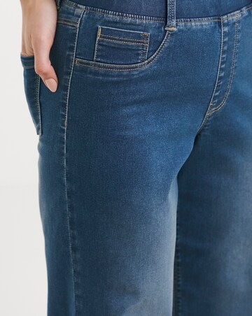 Mid Blue Stretch Wide Leg Jeggings