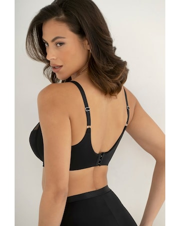 Pour Moi Viva Luxe Full Cup Wired Non Pad Side Support Bra Black