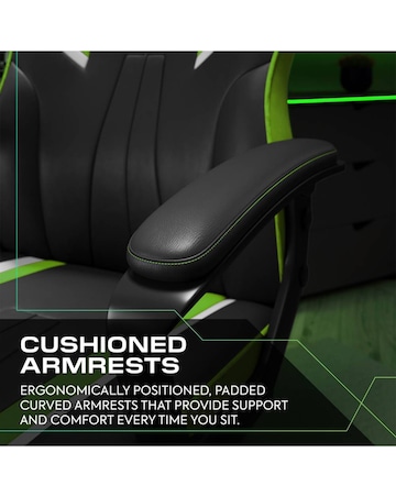 X Rocker Tempest Ergonomic PC Office Gaming Chair - Green