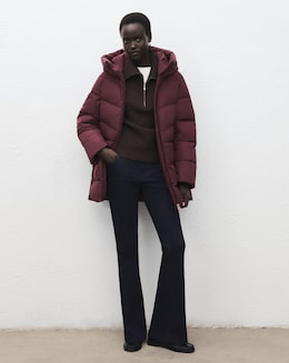 Mango Double Zip Hooded Puffer Coat