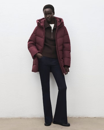 Mango Double Zip Hooded Puffer Coat