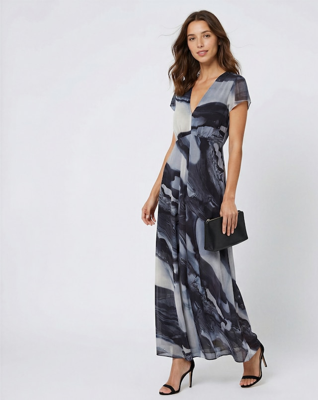 Religion Indium Abstract Maxi Tea Dress