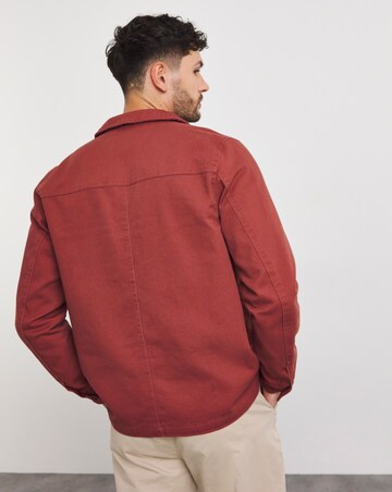 Red Cotton Pocket Jacket