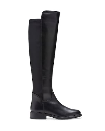 Clarks Renewal Leather Knee High Boots Standard Fit