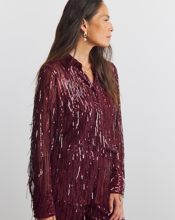 Joanna Hope Sequin Tassle Shirt