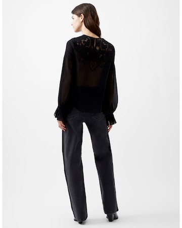 French Connection Emina Chiffon Lace Blouse