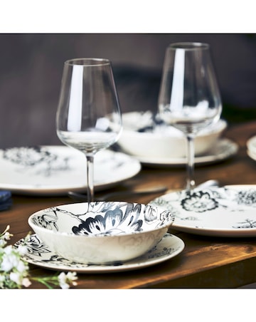 Wade Botanical Night 12 Piece Dinner Set