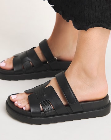 Parry Woven Touch and Close Footbed Sandals Wide E Fit