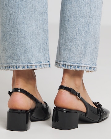 Heavenly Soles Analise Block Heel Slingback Mary Jane - Extra Wide Fit (EEE)