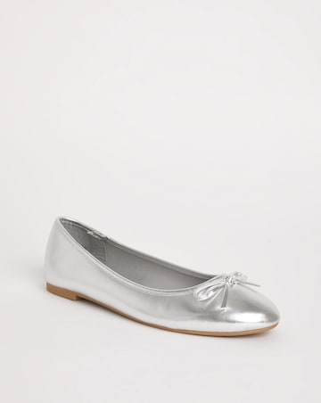 Selena Classic Flat Ballerina Shoes Extra Wide EEE Fit Simply Comfort