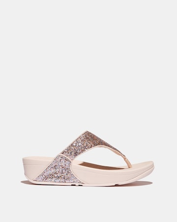 Fit Flop Rose Lulu Glitter Toe-Post Sandals -Standard Fit (D)