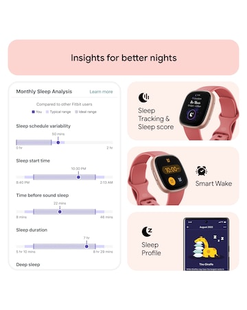 Fitbit Versa 4 Smart Watch - Pink Sand