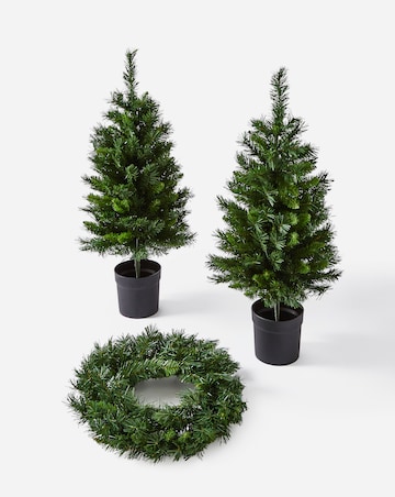 Malmo Lit Outdoor Christmas Decor Set