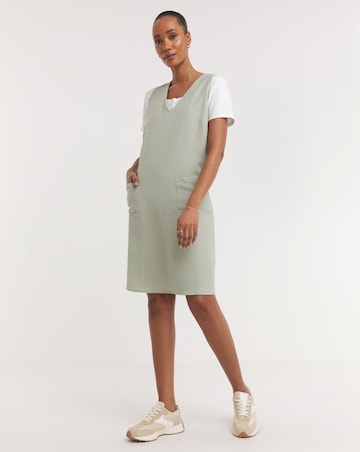 Textured Fabric Apron Dress