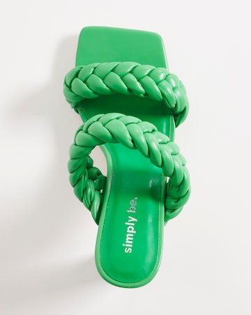 Sandra Plaited Heeled Sandals - Wide Fit (E)