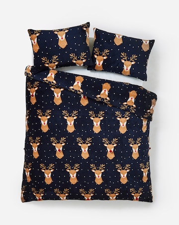 Reindeer Fleece Duvet Cover Set