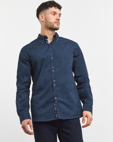 Joe Browns Navy Double Collar Shirt Long