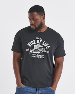Wrangler Americana T-Shirt - Faded Black