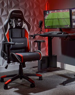 X Rocker Agility Compact eSports Gaming Chair for Juniors - Black / Red