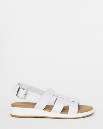 Estrella Leather Tubular Fisherman Sandals - Wide Fit (E)