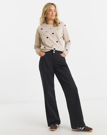 Heart Embroidered Sweatshirt