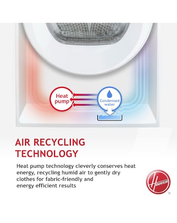 Hoover H-DRY 500 NDEH11A2TCEXM 11kg Heat Pump Tumble Dryer, White , A++ Rated