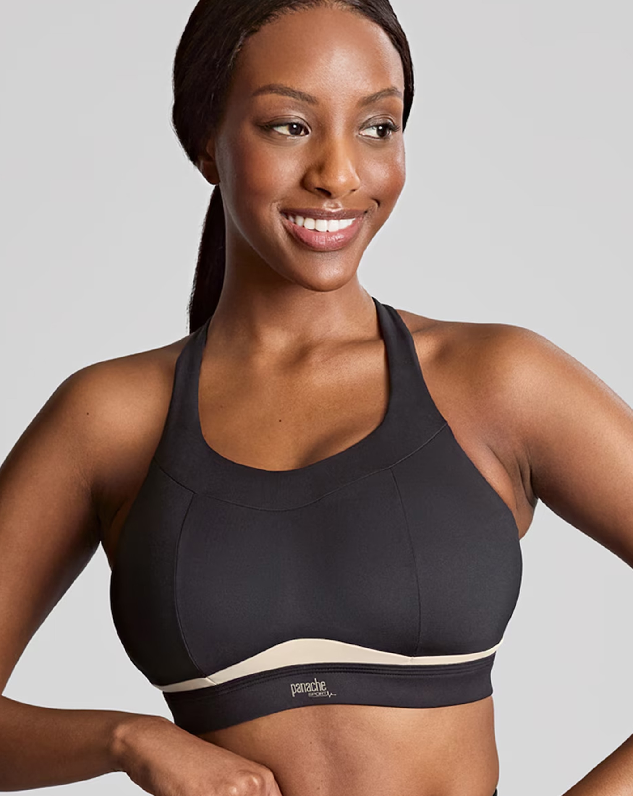 Panache Freedom Non Wired Non Padded Sports Bra Black/Chalk