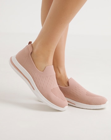 Cushion Walk Fly Knit Slip On Trainers E Fit