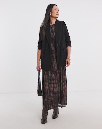 Mesh Seam Detail Care Free Dress