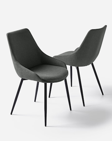 Etta Fabric Pair of Dining Chairs