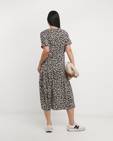 Leopard Printed Button Through Dress
