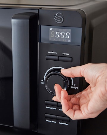 Swan SM22037LBLKN 20Litre Stealth Black Digital Microwave
