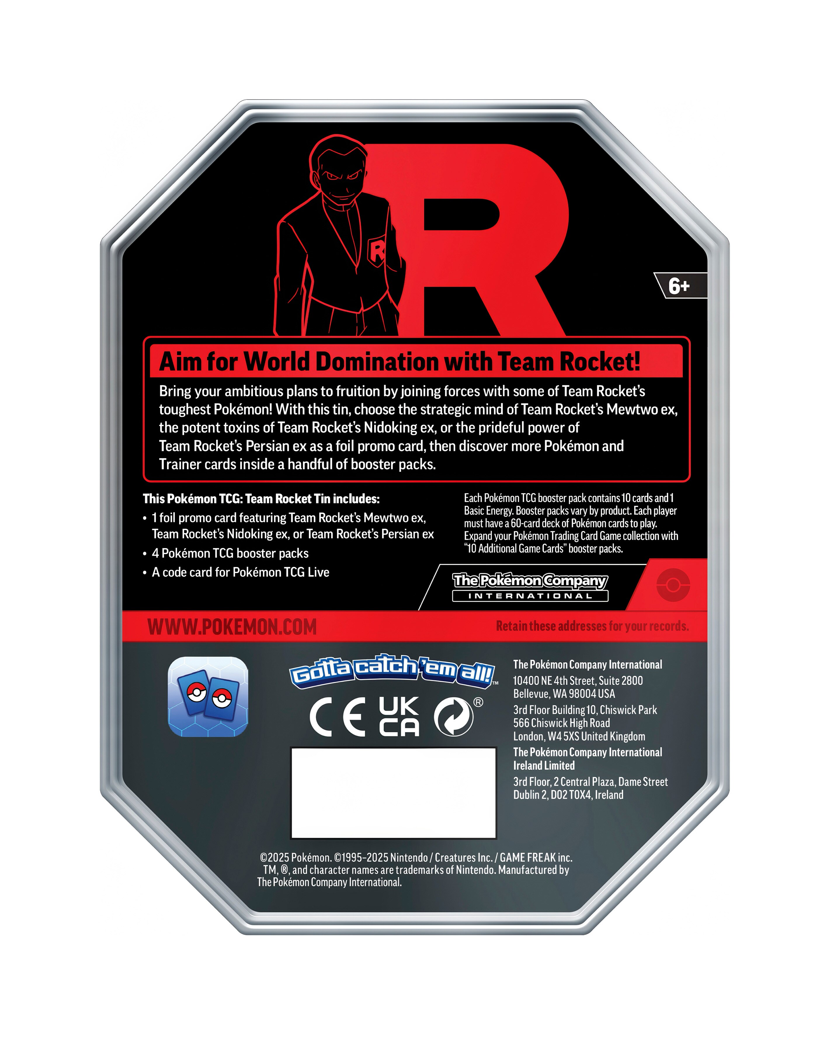 Pokemon TCG: Team Rocket Tin - Nidoking ex | JD Williams