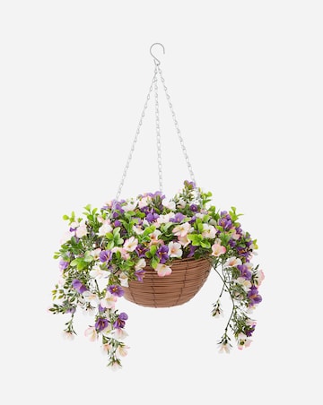 Artificial Petunia Hanging Basket