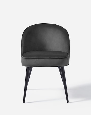 Bodie Black Dining Table with 4 Emilie Velvet Chairs